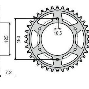 Časově Omezené SUNSTAR řetězové kolečko zadní 4454 44 KTM 950/990/1190 ADVENTURE / R LC8 '03-'16 (JTR899.44) (řetěz 525) (445444JT)
