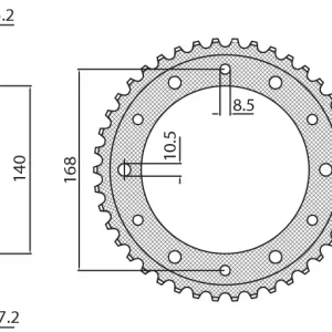 Super Cena SUNSTAR řetězové kolečko zadní 4550 47 BMW F 800R (otvor pro šroub 8,5mm) (JTR6.47) (řetěz 525) (455047JT)