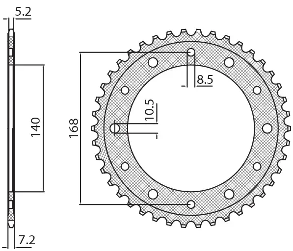 Super Cena SUNSTAR řetězové kolečko zadní 4550 47 BMW F 800R (otvor pro šroub 8,5mm) (JTR6.47) (řetěz 525) (455047JT)
