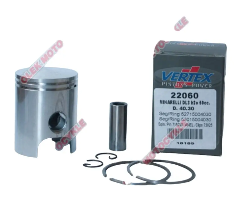 Finální Výprodej VERTEX píst MINARELLI 50,WATER COOLED 40,80 mm (+0,50 mm) (kroužky 53015004080 x 1, 52715004080 x 1) (22060050)