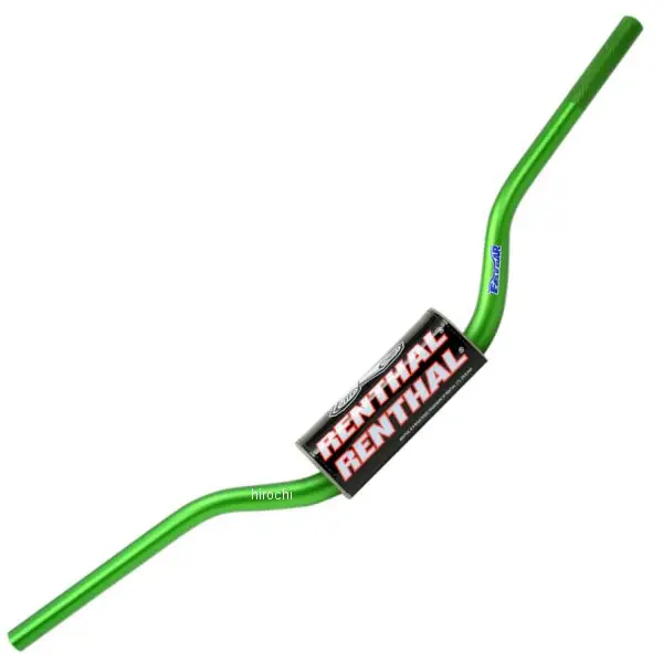 RENTHAL řidítka 1,1/8 (28,6mm) MX FATBAR HANDLEBAR GREEN HONDA CR/CRF, KAWASAKI KX/KXF barva zelená s chráničem Finální Výprodej
