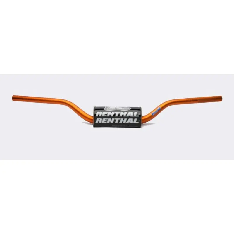 RENTHAL řidítka 1,1/8 (28,6mm) MX FATBAR HANDLEBAR ORANGE HONDA CR/CRF, KAWASAKI KX/KXF barva oranžová s chráničem Nová Kolekce