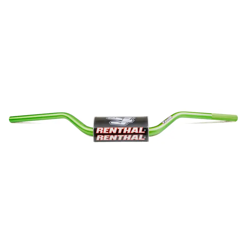 Rychlé Dodání RENTHAL řidítka 1,1/8 (28,6mm) MX FATBAR HANDLEBAR RC vysoká HIGH GREEN barva zelená s chráničem