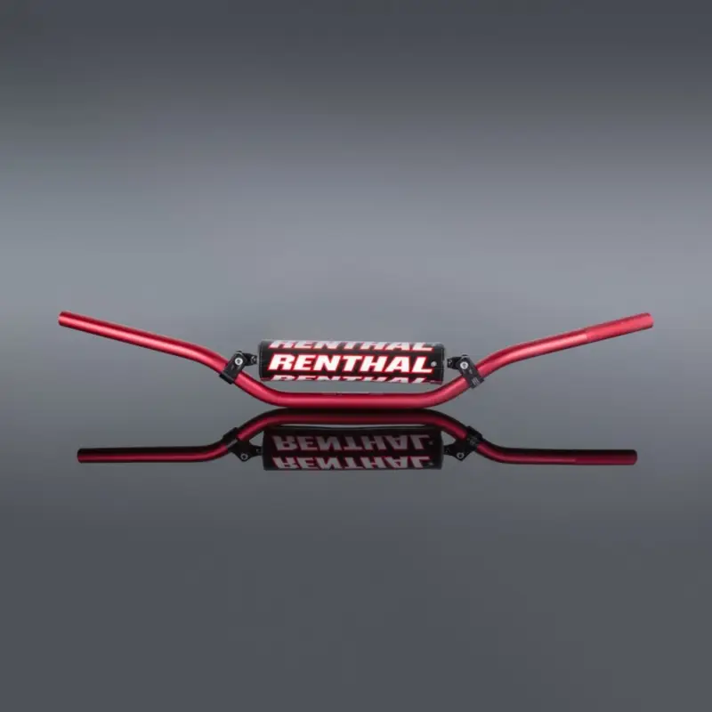 Top Prodej RENTHAL řidítka 7/8 (22mm) MX HANDLEBAR RED CR HIGH/RICKY JOHNSON PADDED barva červená s chráničem