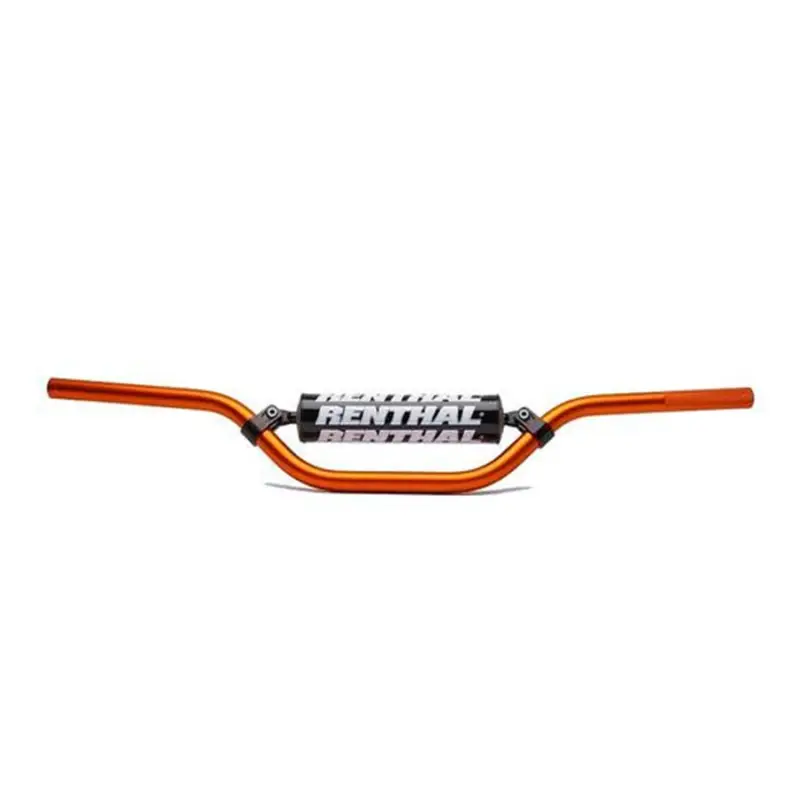 Ověřený RENTHAL řidítka 7/8 (22mm) MX MINI HANDLEBAR ORANGE KTM 65 SX PADDED barva oranžová s chráničem