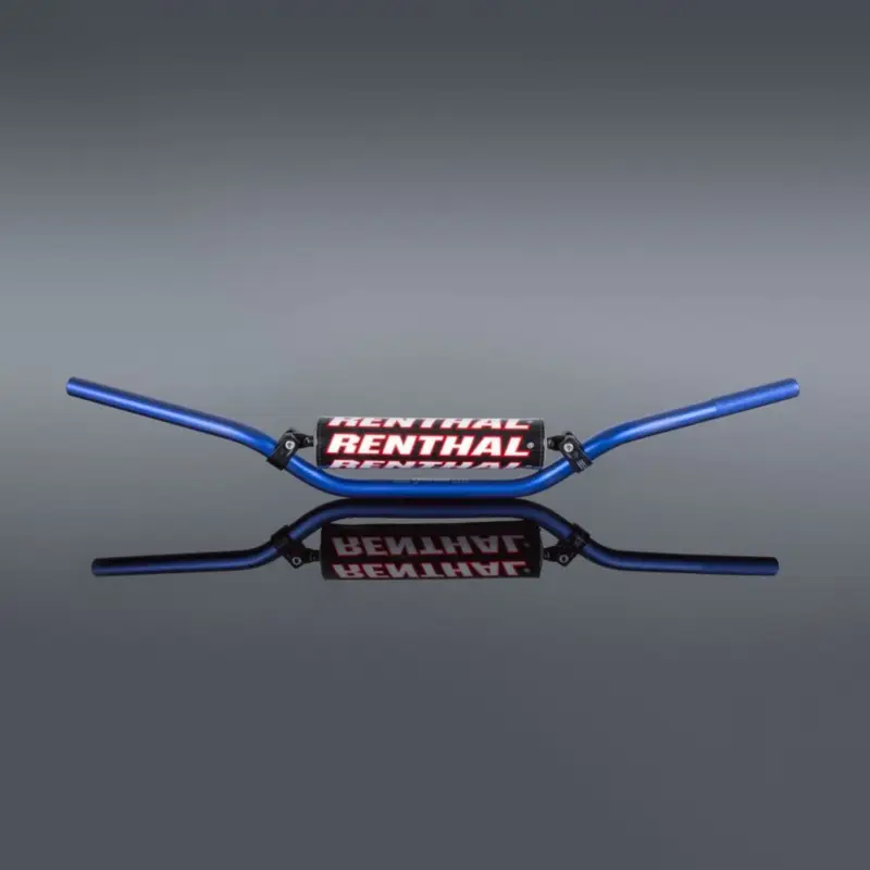 RENTHAL řidítka 7/8 (22mm) MX HANDLEBAR BLUE RC PADDED barva modrá s chráničem Finální Výprodej