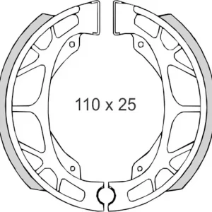 BRENTA brzdové čelisti DAELIM / HONDA / KYMCO / PEUGEOT / SYM (110x25mm) (FT 01200) Super Cena
