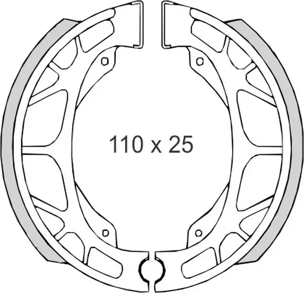BRENTA brzdové čelisti DAELIM / HONDA / KYMCO / PEUGEOT / SYM (110x25mm) (FT 01200) Super Cena