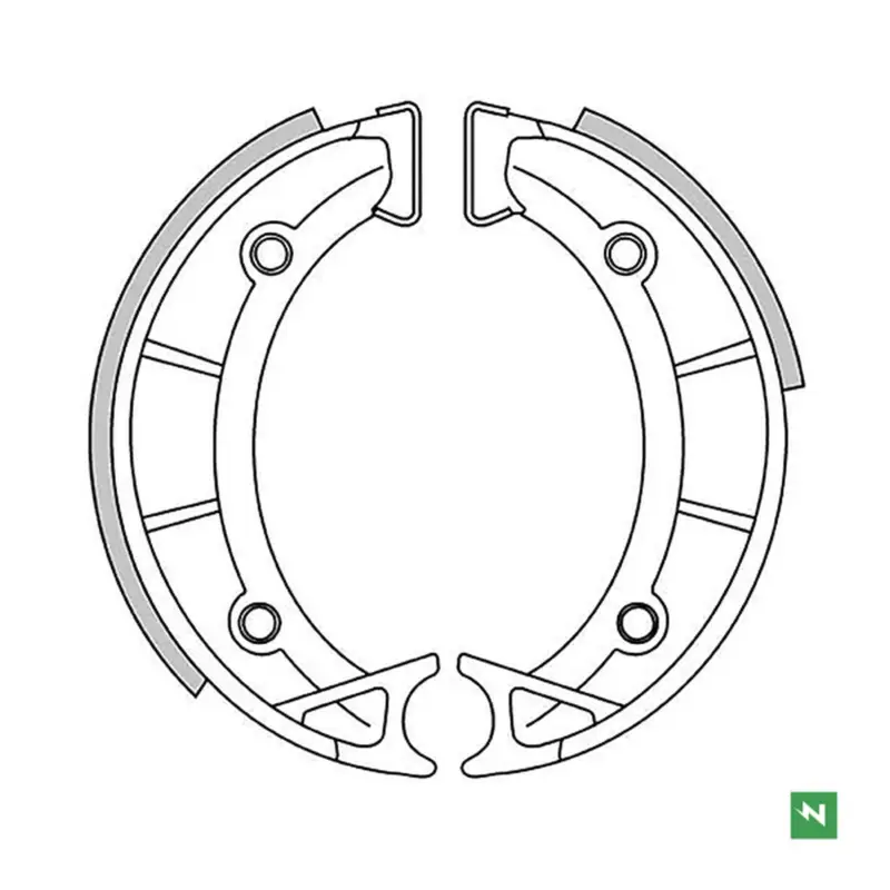 NEWFREN brzdové čelisti APRILIA SCARABEO 50 93 (125x25mm) Must-Have