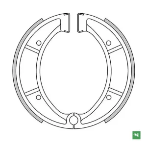 NEWFREN brzdové čelisti přední/zadní HUSQVARNA CR 125 83-90, CR 240 81-87, CR 250 81-95, WR 125 82-90, WRE 125 82-88, XC 430 81-87, zadní WR 250 87-89, TC 510 88-92, WR 240 85-90, WR 250 87-89 (160X30mm) Autentický