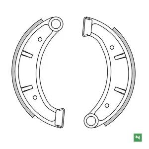 NEWFREN brzdové čelisti přední HUSQVARNA CR 240/250 83-86, TE 510 84-87, WR 125 /240/250 83-86, WR 400 85, WRE 125 83-87, WRE 240/250 83, (160X25mm) Jen Po Omezenou Doba