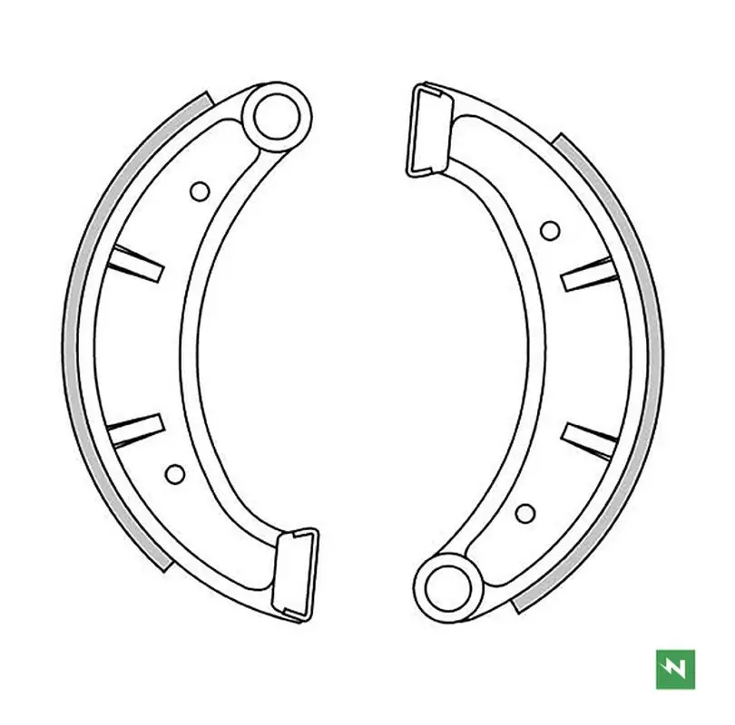 NEWFREN brzdové čelisti přední HUSQVARNA CR 240/250 83-86, TE 510 84-87, WR 125 /240/250 83-86, WR 400 85, WRE 125 83-87, WRE 240/250 83, (160X25mm) Jen Po Omezenou Doba