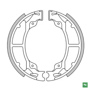 NEWFREN brzdové čelisti zadní KAWASAKI KD 80 88-90, KDX 200 83-88, KH 125 77-81, KX 125 82-85 (110X30mm) Originální