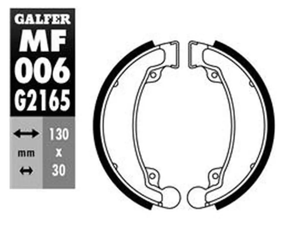 GALFER brzdové čelisti zadní SH310 HONDA CB 125 74-89, CB 250 88-97, XBR 500 85-, TRX 250 03-09 Sezónní Sleva