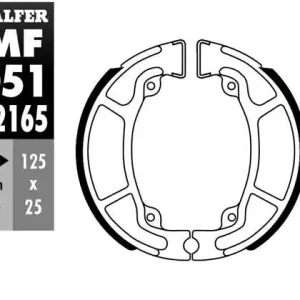 GALFER brzdové čelisti zadní HONDA CBF 125 09-, CBF 150/250 04-15, DYLAN 125/150 02-, NSC 50 13-, PCX 125/150 10-21, SH 125 01-12, VISION 110 11-22, ZOOMER 110 13-, VISION 50 12- Horká Nabídka