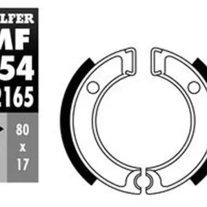 GALFER brzdové čelisti přední/zadní YAMAHA PW 50 80- (80X17mm) (Y501) Expresní Doručení