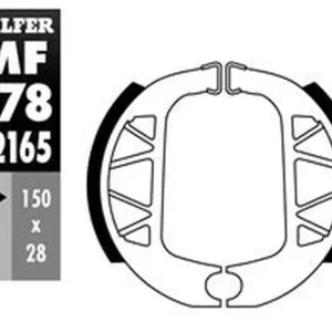 GALFER brzdové čelisti zadní YAMAHA BWS 125 10-, CYGNUS 125X 03-, CYGNUS 150 07- Originální