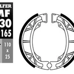 Značkový GALFER brzdové čelisti zadní APRILIA AMICO 50 90-95, GULLIVER 50 95-98, MOJITO 125 05-, SCARABEO 100 00-04, SCARABEO 50 04-, SR 50 92-96, SYM JUNGLE 50 99-, YAMAHA JOG 50 92-01, AXIS 50 93-, TTR 90/125 00-, TTR 50 06-