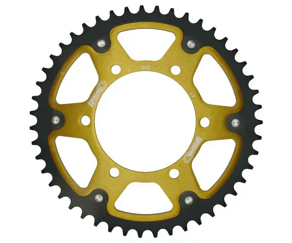 Zlevněný SUPERSPROX zadní řetězové kolečko 899 53 STEALTH (ocel-hliník) KTM SX/EXC (JTR897.53) barva zlatá