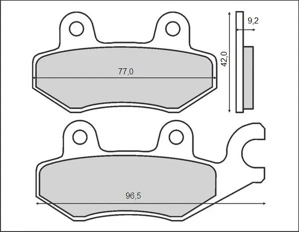 Nejprodávanější BRENTA brzdové destičky KH197 (organické) HONDA XL 125 VARADERO 01-11, VT 125C, KYMCO 50/125/200/250/300