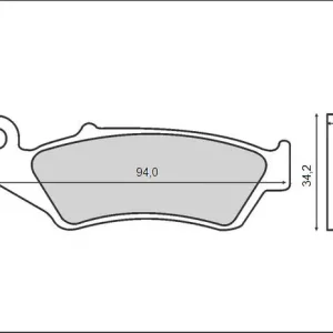 BRENTA brzdové destičky KH185 (organické) CR/CRF/KX/KXF/RM/RMZ/YZ/YZF- přední TALARIA KOMODO Speciální Cena
