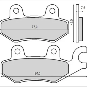 Koupit Online BRENTA brzdové destičky KH165 / KH215 (organické)