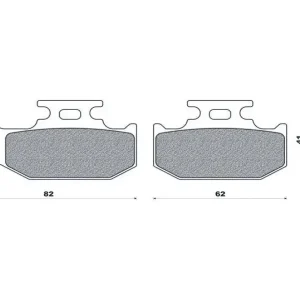 BRENTA brzdové destičky KH317 / KH414 (organické) (tloušťka 9,5mm) Sleva
