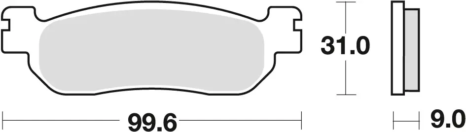 Cenová Bomba TRW ZF brzdové destičky KH275 organické YAMAHA TW 125 99-08 TW 200 91-15 R6 99-02, přední/zadní