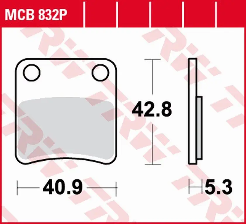 Vysoce Kvalitní TRW ZF brzdové destičky (parkovací brzda) KH257/2 organické BMW C 650 11-, C-EVOLUTIONE 14-, HONDA FJS 400 09-16, FJS 600 03-16, CRF 1000 / 1100 15-, VFR 1200 10-, GL 1800 18- zadní