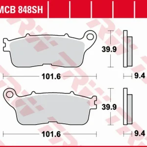 Zlevněný TRW ZF brzdové destičky KH636 sintrované STREET HONDA VFR 1200F 10-16, VFR 1200X CROSSTOURER 12-, zadní