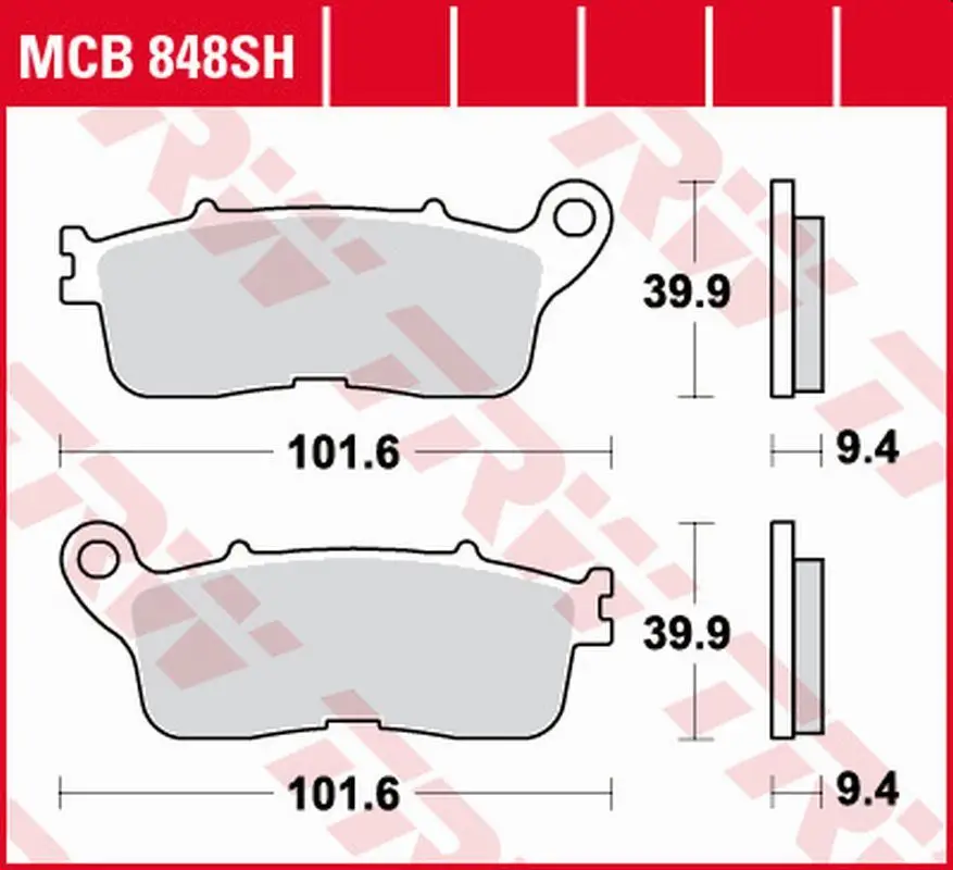 Zlevněný TRW ZF brzdové destičky KH636 sintrované STREET HONDA VFR 1200F 10-16, VFR 1200X CROSSTOURER 12-, zadní