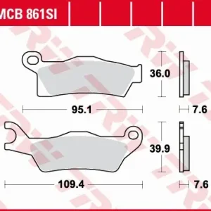 Akční Cena TRW ZF brzdové destičky KH617 sintrované OFFROAD CAN-AM OUTLANDER 800 / 1000 12-, RENEGADE 1000 12-, pravý přední