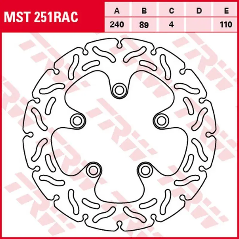 Pouze Dnes TRW ZF zadní brzdový kotouč KAWASAKI J 300 14-16, SUZUKI GSF 600/650/1200 BANDIT 94-06, SV 650 99-02, GSX/F 98-06, GSX-R 88-95, GSX-R 1100 89-97, GSX 1300R HAYABUSA 99-07, GSX1200 99-01, RF 600/900 93-97 (240X89X4mm) WAVE