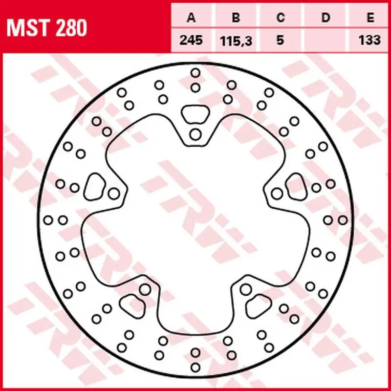 Autentický TRW ZF zadní brzdový kotouč YAMAHA XJ6 600F DIVERSION, XJ6 600N/S 09-16, (245X115X5mm)