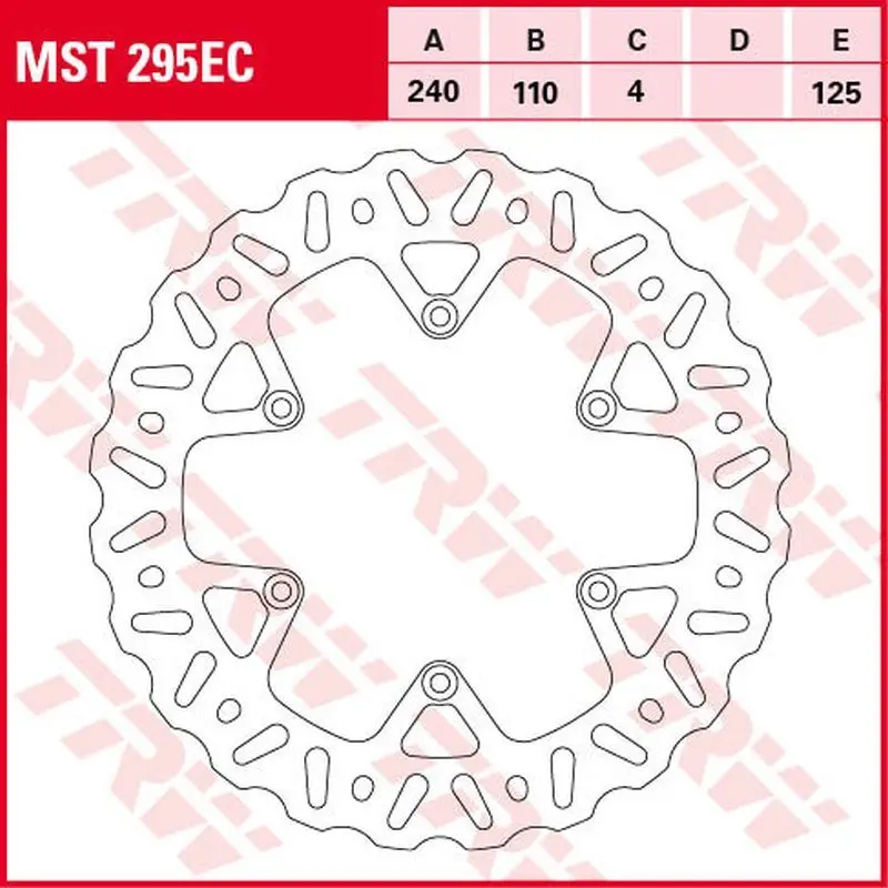 TRW ZF zadní brzdový kotouč BETA RR 250/300/350 13-, RR 390/430/480 15-, RR 400/450/498 12-14 (240X110X4mm) WAVE Přímo Od Výrobce