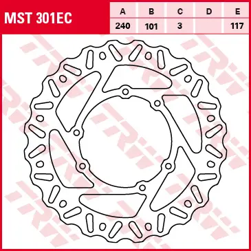 Cenová Bomba TRW ZF brzdový kotouč přední HONDA CR 125 / 250 95-07, CRF 250 / 450 R / X 04-14