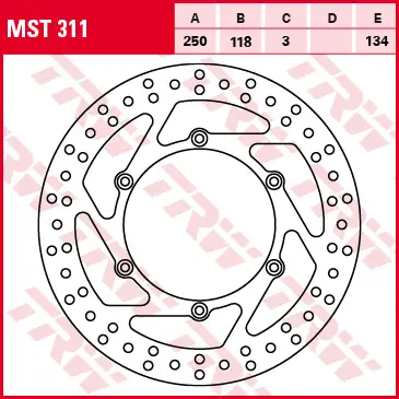 Dokud Zásoby Vydrží TRW ZF brzdový kotouč přední SUZUKI RM 125 / 250 89-12, DR 250 95-07, DRZ 400 00-05, YAMAHA YZ / WRF 01-07, WR / YZ 426 / 450 01-15