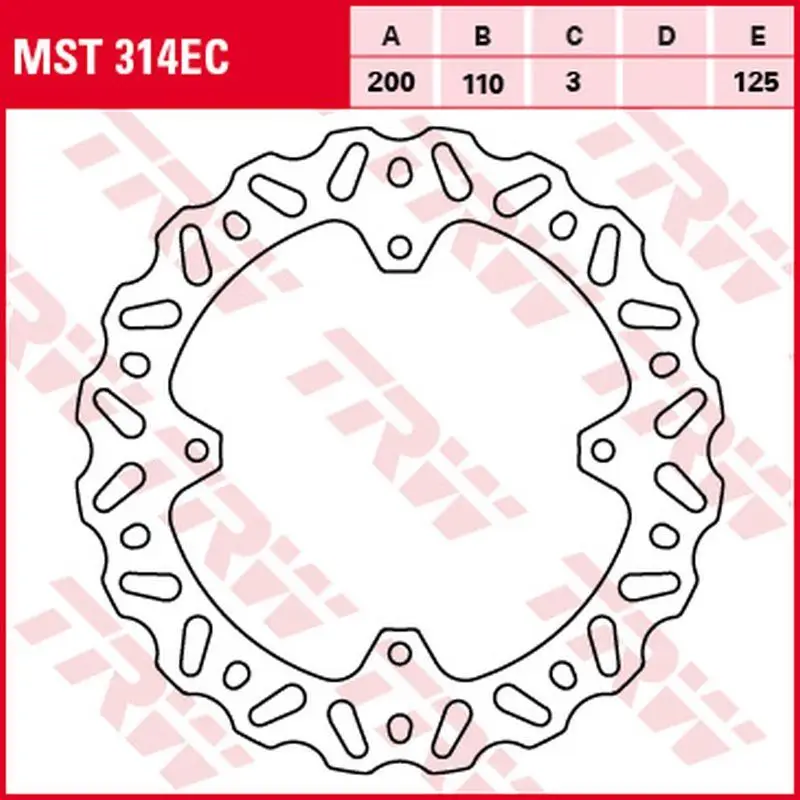 TRW ZF zadní brzdový kotouč KTM SX 85 03-10 (200X110X3mm) WAVE Super Cena