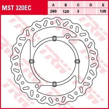 Zlevněný TRW ZF brzdový kotouč přední HUSQVARNA WR / CR / TE / TC 125 - 610 98-13