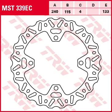Aktuální TRW ZF brzdový kotouč zadní KAWASAKI KX 125 / 250 03-08, KXF 250 03-14, KX 450 06-14
