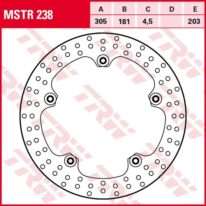 Časově Omezené TRW ZF přední brzdový kotouč BMW R 1100S 98-00, R 1200GS/ADV 04-07 (305X181X4,5mm)