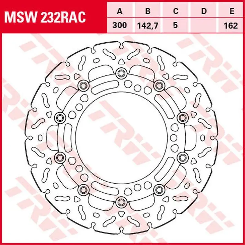Horká Nabídka TRW ZF přední brzdový kotouč KAWASAKI NINJA 650, Z 650 17-, (300X142X5mm) WAVE