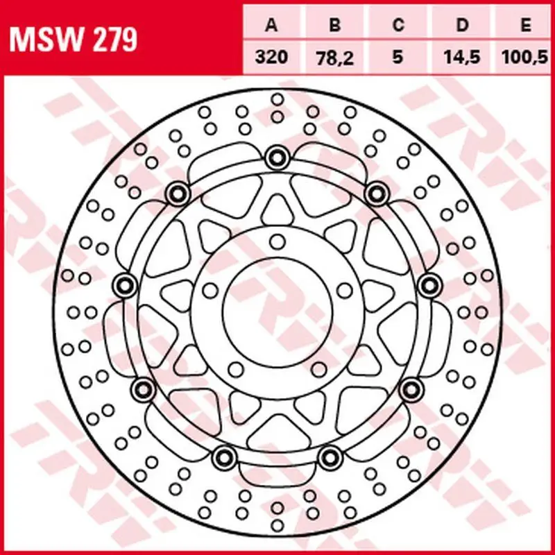 Ihned K Objednání TRW ZF přední brzdový kotouč TRIUMPH DAYTONA/SPEED TRIPLE 955 02-06, SPRINT 1050 05-10, ROCKET 3 2300 04-13, ROCKET X 14-16 (320X78X5mm)