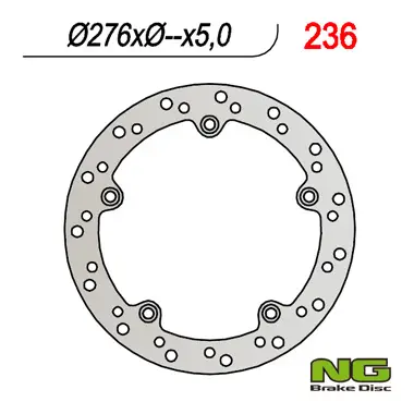 Nakupujte Hned NG brzdový kotouč zadní BMW R 850/1100/1150/1200 (276X-X5) (5X10,5mm)