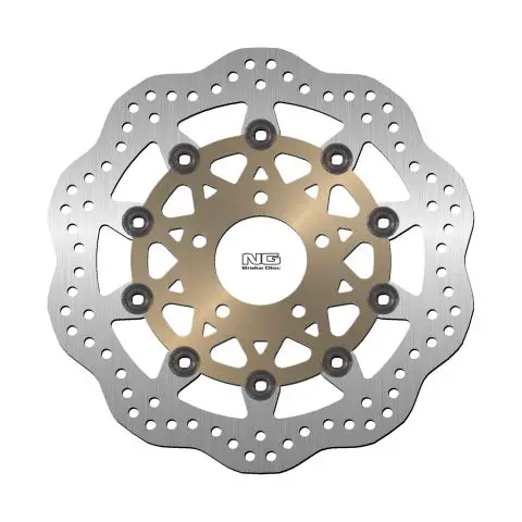 NG přední brzdový kotouč SUZUKI GSF600 95-04, GSXF600/750 89-03 (290X64X4,5mm) (5X10,5mm) WAVE plovoucí (zlatý prostředek) Akce