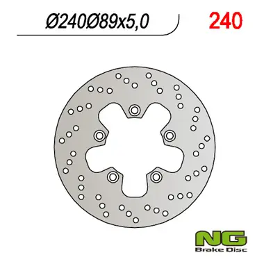 NG brzdový kotouč zadní SUZUKI GSF/GSR/SV/RF (240X89X5) (5X10,5mm) Oblíbený