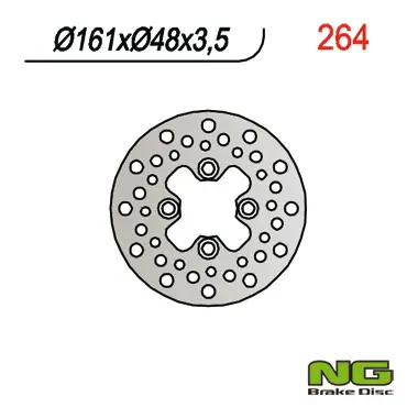 Akce NG přední brzdový kotouč YAMAHA YFM 125/250/350/600/650/700, YFZ 350/450 87-15, YFS 200 BLASTER 88-07 (161X48X3,5)