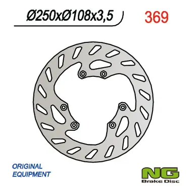 Aktuální NG brzdový kotouč přední HM 50 CRE BAJA/SIX 01-06 (průměr 250mm) (250X108X3,5)