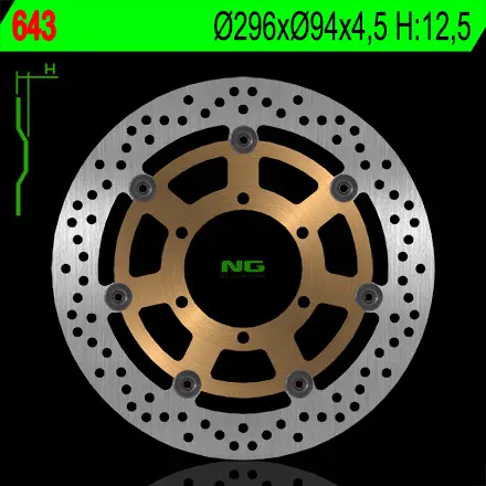 Expresní Doručení NG přední brzdový kotouč HONDA CBR 600F 01-10, CB 900F 02-07 VTX 1800C 01-08 (296X94X4,5) (6X6,5mm)