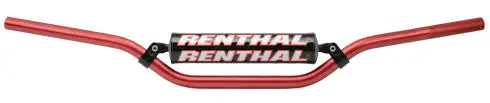 RENTHAL řidítka 7/8 (22mm) MX HANDLEBAR RED REED / WINDHAM PADDED barva červená s chráničem Cenová Bomba